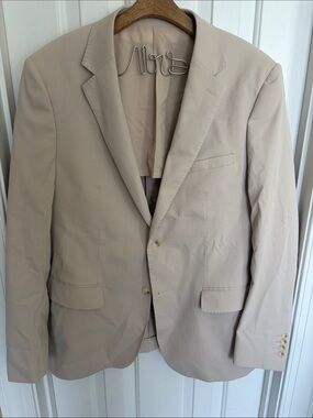 Azazie Men's Tailored Beige Blazer -Jacket